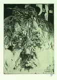 Horst Janssen, 2 Bll.: Selbstbildnis. In sich selbst verliebt, 1983, Etching