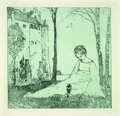 Rosamunde by Heinrich Vogeler, 1904, Etching, sold Mar 2005