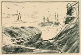 Karl Schmidt-Rottluff, Elbhafen, 1907, Lithograph