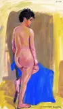 Ferdinand Barth, 2 Bll. Weibliche Akte, 1953, Gouache