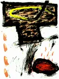 Wolfgang Troschke, 3 Bll. Kompositionen, 1991, Lithograph in colours
