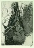 Horst Janssen, 2 Bll.: Schuh "Freundschaft". Schuh "Freundschaft II", 1982, Etching