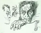 Renato Guttuso, Selbstbildnis, 1965, Lithograph