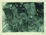 Horst Janssen, 2 Bll.: Memorial I. Memorial II, 1983, Etching