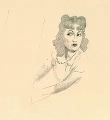 Mac Zimmermann, Mädchenporträt, Pencil drawing