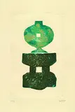 Ferdinand Springer, 5 Bll. aus: Reden und Gleichnisse des Tschuang-Tse, 1970, Etching in colours