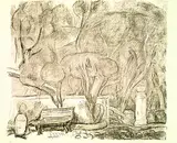 Hans Purrmann, Garten in Levanto (II), 1964, Lithograph