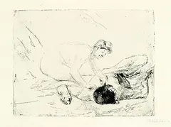 Simson und Delila by Max Liebermann, 1906, Etching, sold Mar 2005