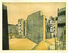 Rudolf Kügler, Stadtansicht, Etching and aquatint
