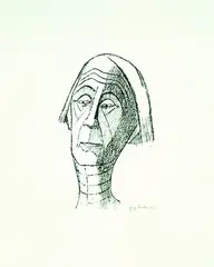Emy Roeder, Selbstbildnis, 1966, Lithograph