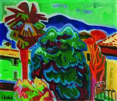 Karl Schmidt-Rottluff, Südlicher Garten, 1953, Oil on canvas