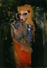 Walter Jacob, Selbst als Transvestit, 1920, Oil