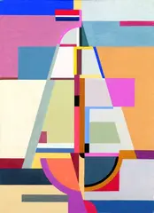 Segelschiff by Walter Dexel, 1922, Oil on canvas, sold Dec 2004