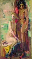 Badende V by Max Ackermann, 1930, Oil on canvas, sold Dec 2004