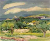 Rudolf Levy, Küstenlandschaft bei Sanary, 1924, Oil on canvas