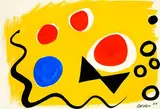 Serpent et cravate by Alexander Calder, 1965, Gouache, sold Dec 2004