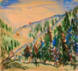 Blick von der Staffelalp by Ernst Ludwig Kirchner, 1920, Watercolour, sold Dec 2004