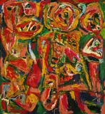 Hp (Hans Peter) Zimmer, Gesichter, 1961, Oil on canvas