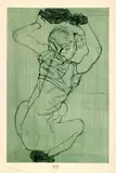 Egon Schiele, Kauernde, 1914, Drypoint