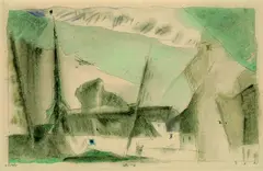 Hottelstedt by Lyonel Feininger, 1927, Watercolour, sold Dec 2004
