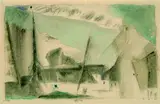 Lyonel Feininger, Hottelstedt, 1927, Watercolour