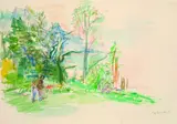 Oskar Kokoschka, Landschaft mit Figur