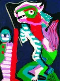 Dompteur by Karel Appel, 1978, Oil, sold Dec 2004