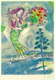 Marc Chagall, Sirène au pin, 1967, Farblithografie auf Arches-Velin