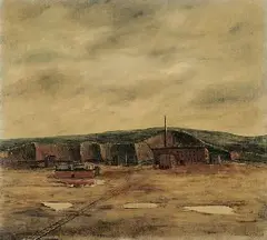 Joachim Ringelnatz, Fabriklandschaft, 1928, Oil on canvas