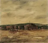 Joachim Ringelnatz, Fabriklandschaft, 1928, Oil on canvas