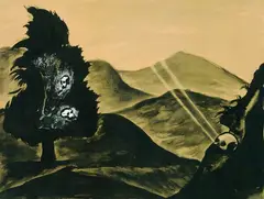 Enzo Cucchi, Traumvisionen, 1982, Collage