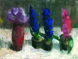 Klaus Fußmann, Hyazinthen, 1989, Pastel