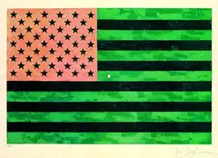 Flag by Jasper Johns, 1969, Offset in colours, sold Dec 2004