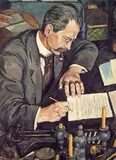 Erich Büttner, Porträt Arno Holz, 1916, Oil on canvas