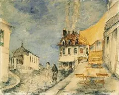 Wilhelm Kohlhoff, Auf dem Montmartre, 1929, Oil on panel
