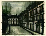 Bernard Buffet, La Place des Vosges, 1962, Lithograph in colours
