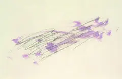 Jean Fautrier, Composition en Violet, 1960, Watercolour