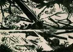 Pferd und Igel by Franz Marc, 1913, Woodcut, sold Dec 2004