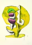 Le Corbusier, Etude sculpture, 1964, Lithograph in colours