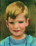 Eugen Spiro, Kinderbildnis Gerhard Starck, 1932, Oil on panel