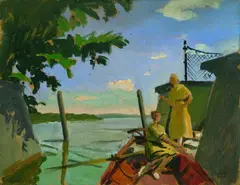 Josef Bato, Südliche Landschaft, 1920, Oil on cardboard