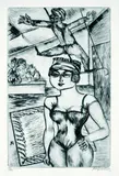 Conrad Felixmüller, Artistin, 1921, Drypoint