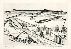 Strand by Max Beckmann, 1922, Etching, sold Oct 2004