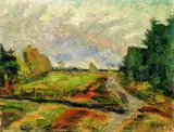 Otto Modersohn, Fischerhude, 1927, Oil on cardboard