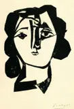 Pablo Picasso, Tête de Femme, 1945, Lithograph