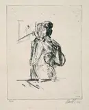 Georg Baselitz, 8 Radierungen nach Zeichnungen von 1959, 1973, Drypoint