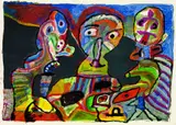 d.i. Lubertus Jac. Swaanswijk Lucebert, Drei Figuren, 1992, Oil