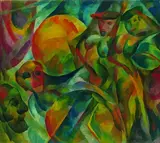 Curt Ehrhardt, Theatre, Oil on cardboard