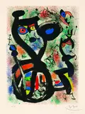 Le Chat by Joan Miró, 1969, Lithograph in colours, sold Oct 2004