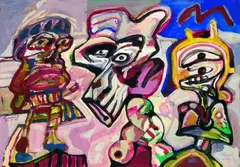 d.i. Lubertus Jac. Swaanswijk Lucebert, Drei im Einklang, 1973, Oil